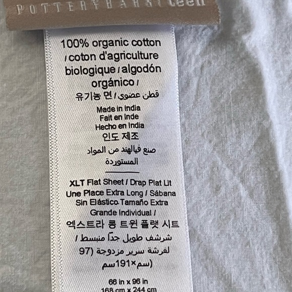 Pottery Barn Teen Twin size XL 100% Organic Cotton Flat sheet - Picture 6 of 15